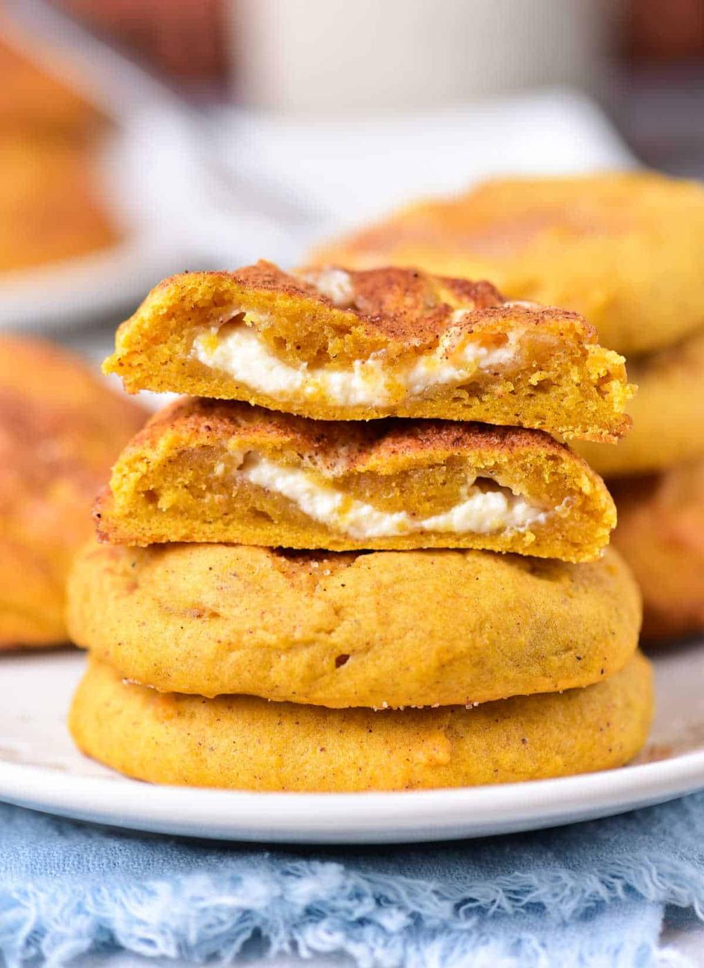 Stuffed Pumpkin Cream Cheese Cookies