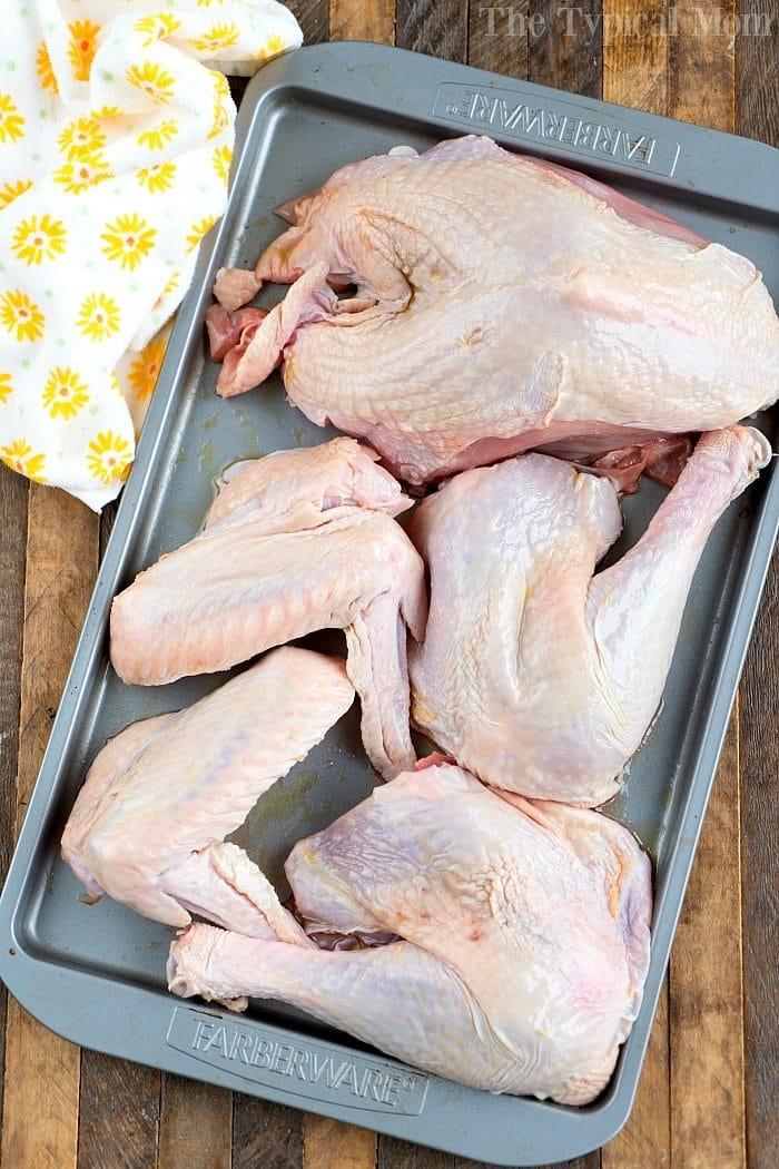 Cutting Up a Raw Turkey