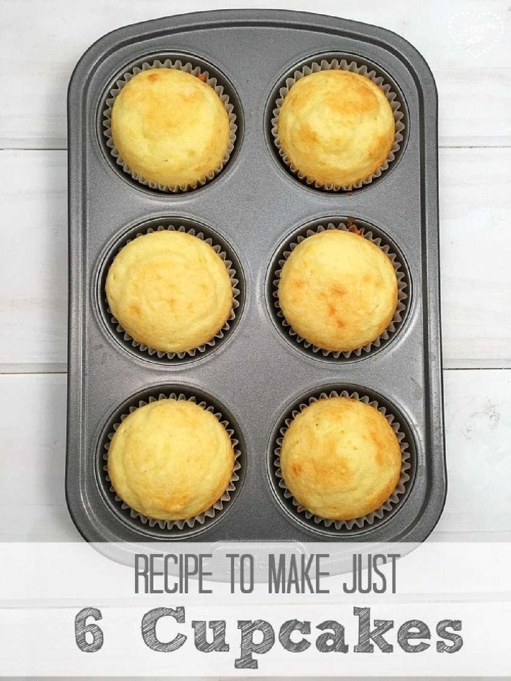 Recipe for 6 Cupcakes with Cake Mix