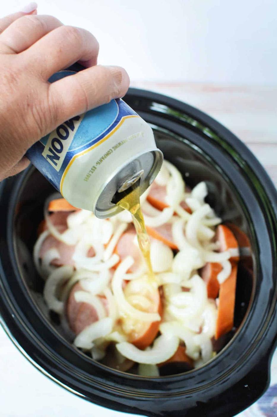Kielbasa and Sauerkraut in Slow Cooker