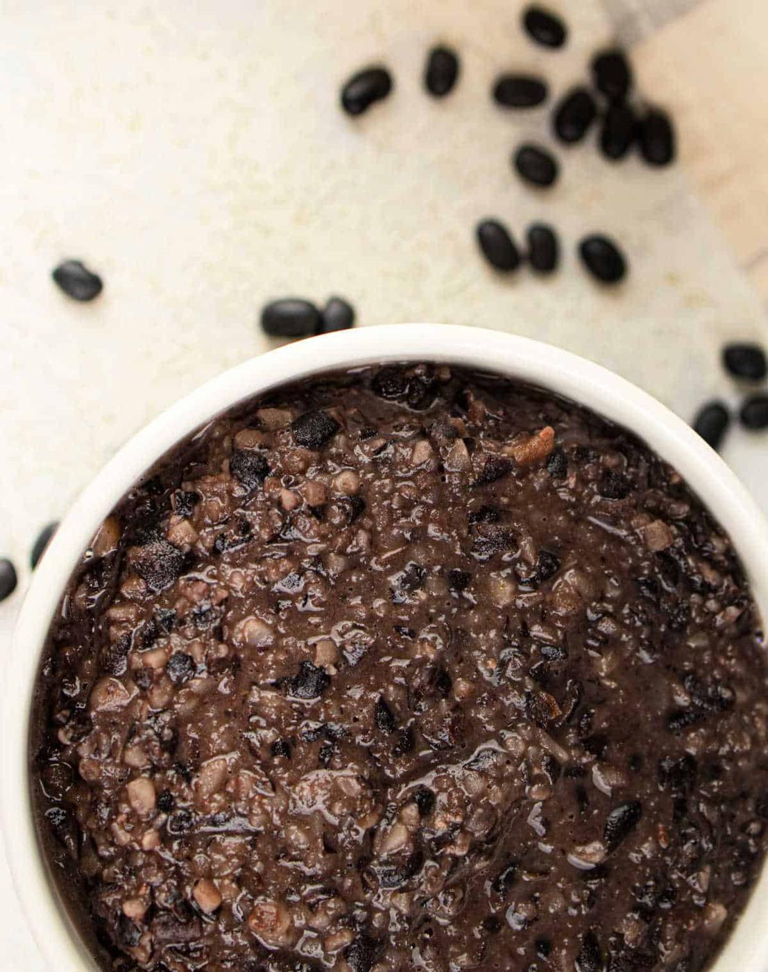 Mashed Black Beans