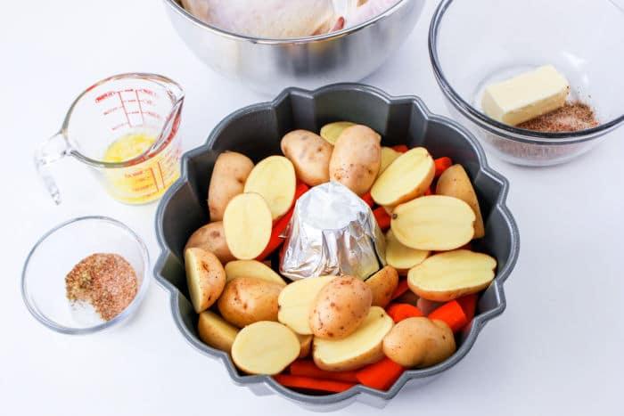 Potatoes Green Beans and Chicken