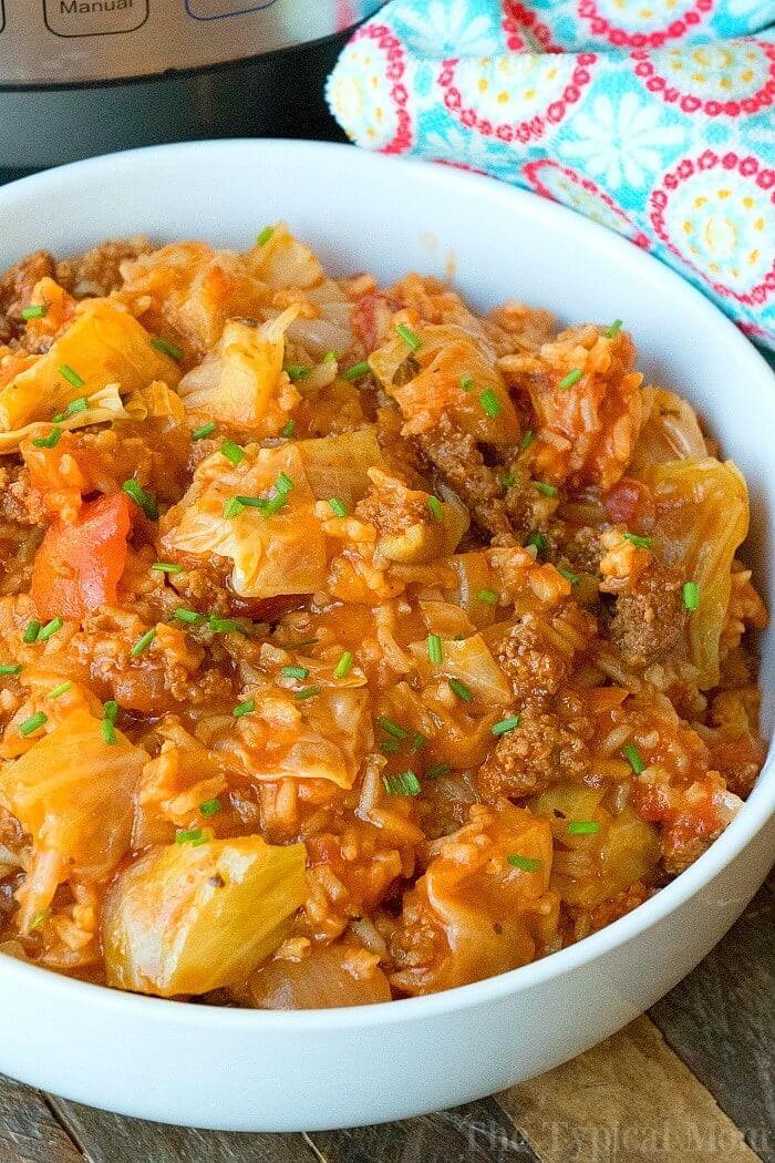 Instant Pot Stuffed Cabbage Casserole