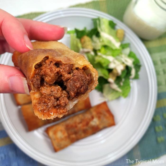 Sloppy Joe Egg Rolls