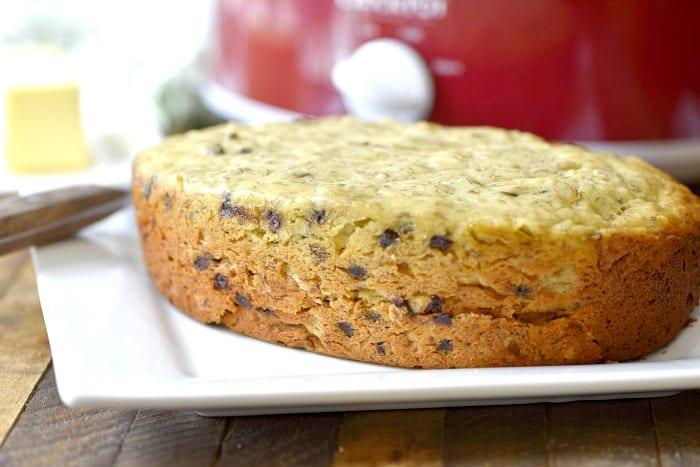 Slow cooker chocolate chip banana bread