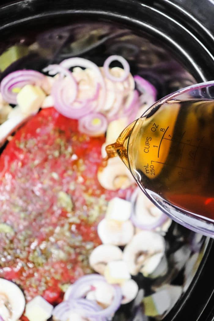Flank Steak in Slow Cooker
