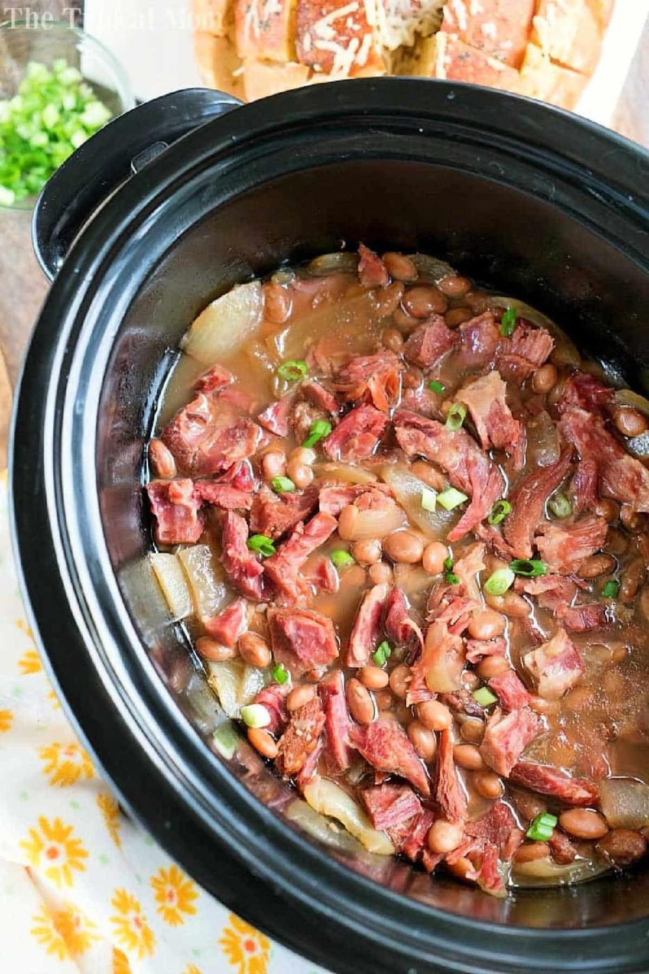 Slow Cooker Ham and Beans Recipe