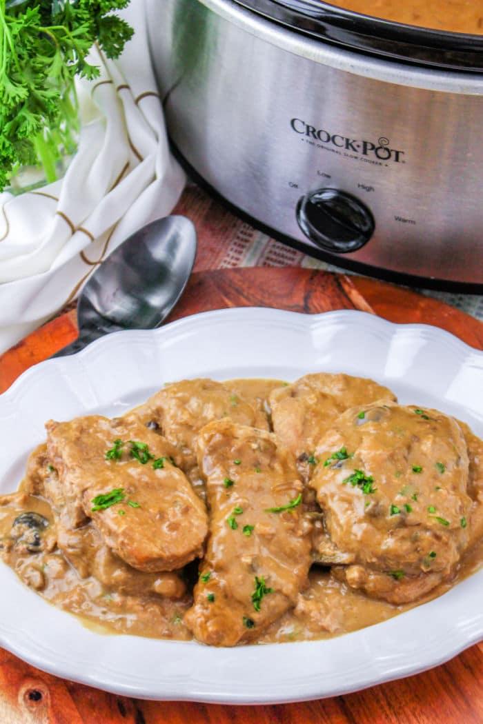 Slow Cooker Pork Chops and Gravy