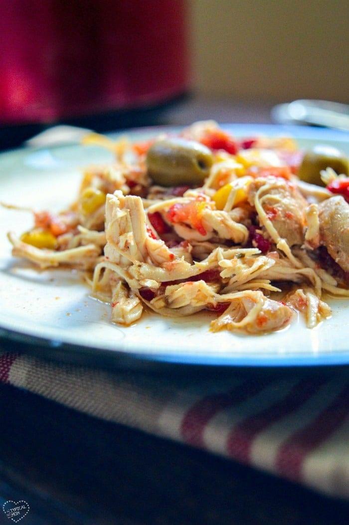 Easy Slow Cooker Shredded Chicken Thighs