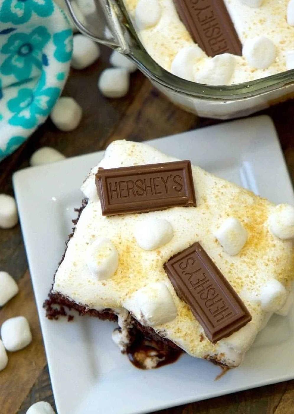 Smores Poke Cake