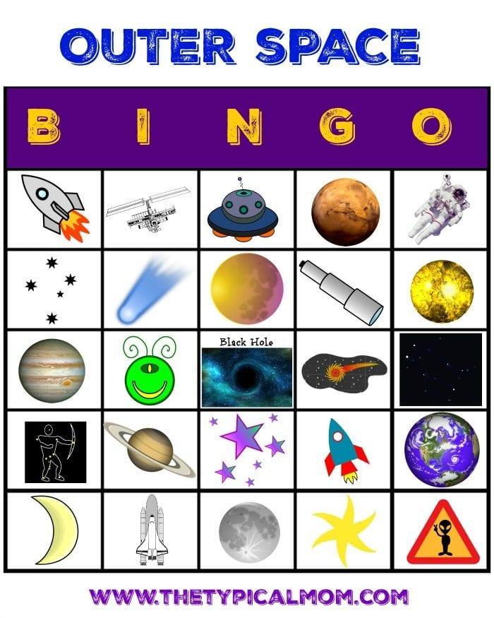 Outer Space Bingo