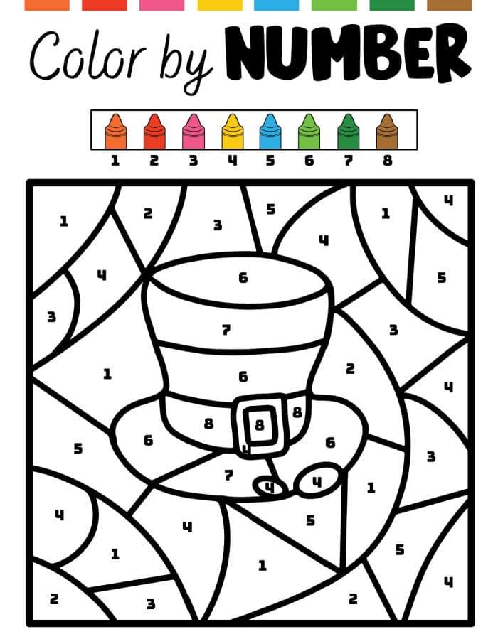 leprechaun color by number