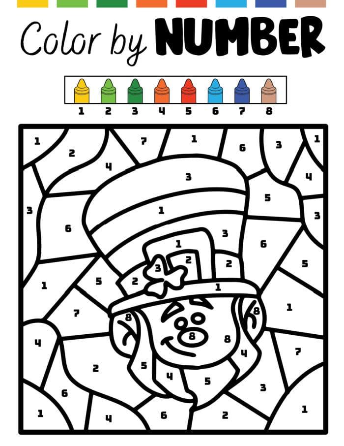 St Patricks Day Color by Number