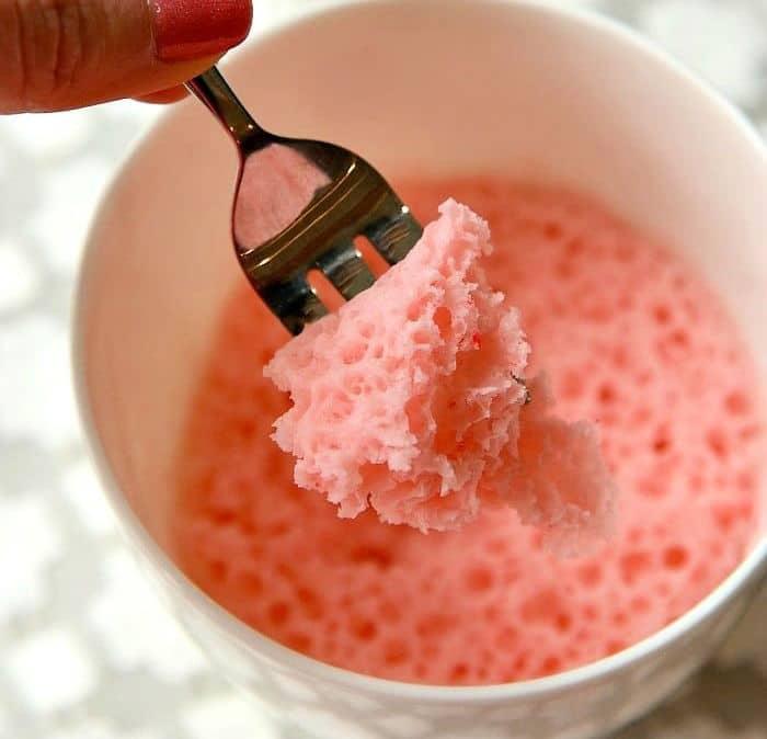 Strawberry Cake in a Mug