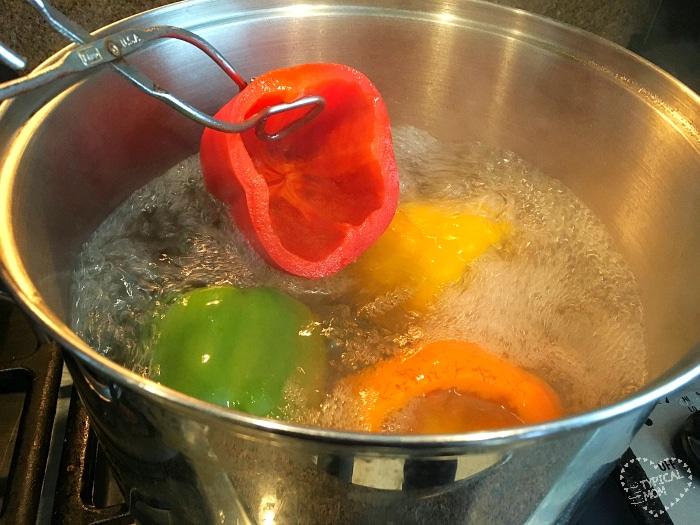 How to blanche peppers