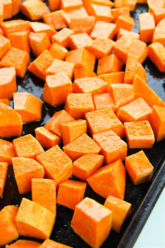 Sweet Potato Cubes Oven