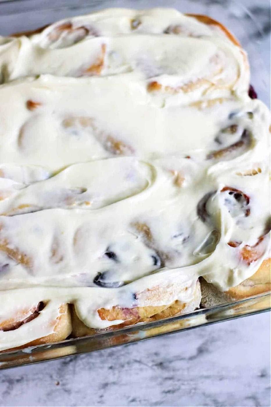 Homemade Sweet Rolls with Blueberries