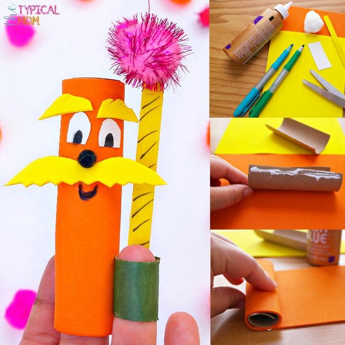 The Lorax Truffula Tree Finger Puppets