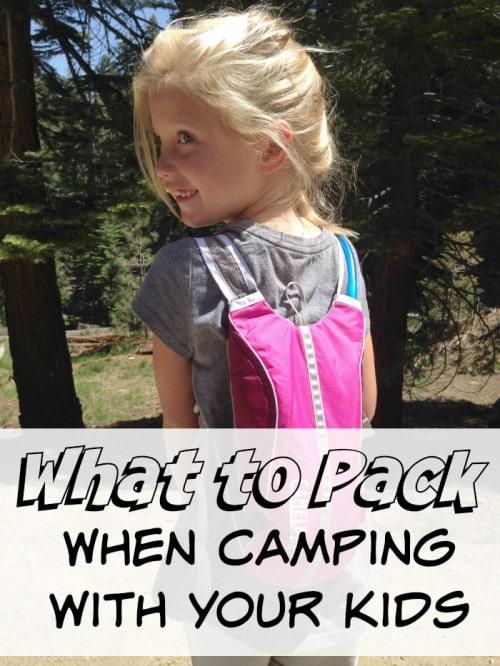 things to pack for camping