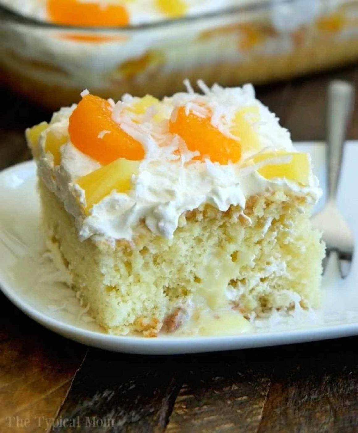 Easy Tropical Poke Cake Recipe