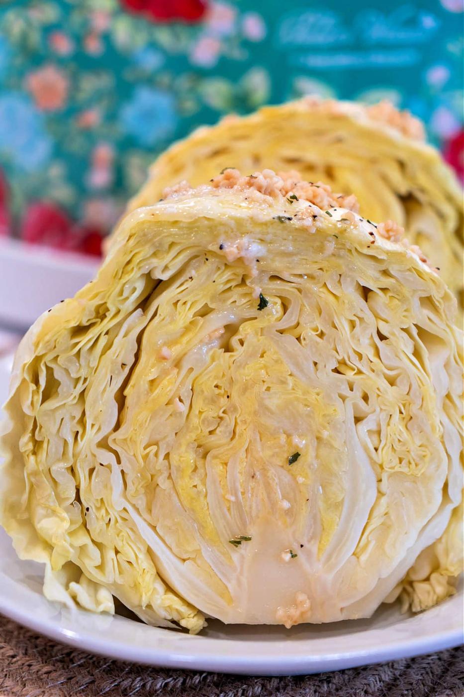 Whole Head of Cabbage in Slow Cooker