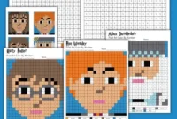 8-Bit Harry Potter Coloring Pages