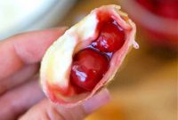 Golden Cherry Cheesecake Rolls