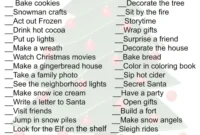 Free Christmas Fun Checklist for Kids