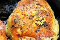 Garlic Butter Roasted Bone-In Chicken Thighs