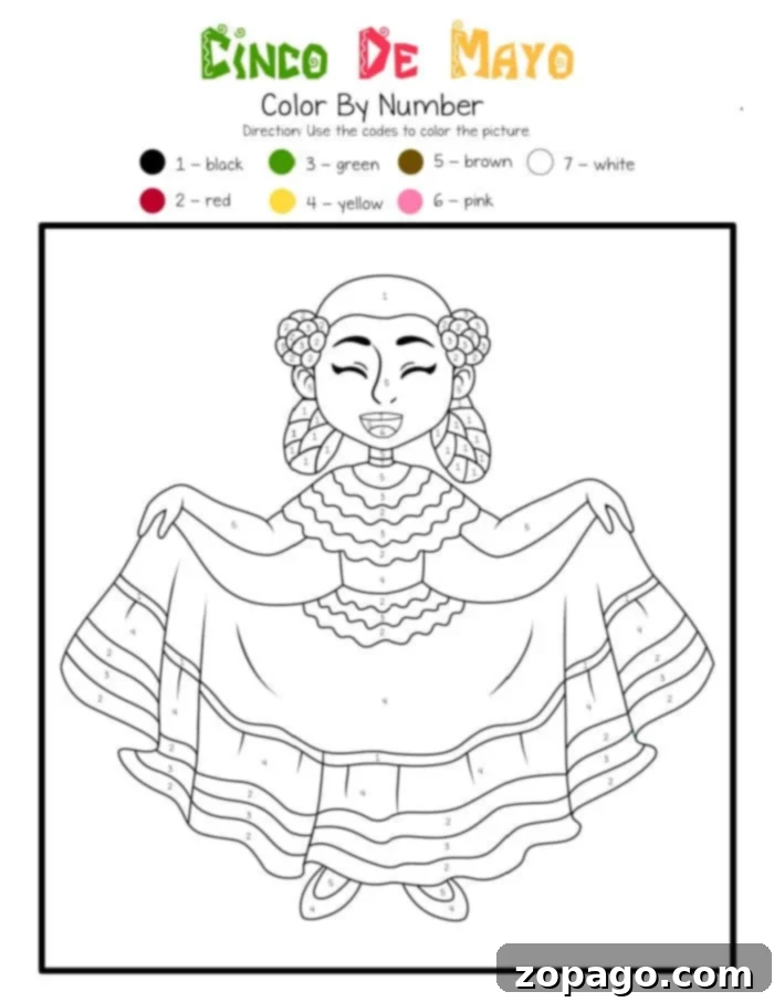 Cinco de Mayo Coloring Fiesta! 2 cinco de mayo color by number