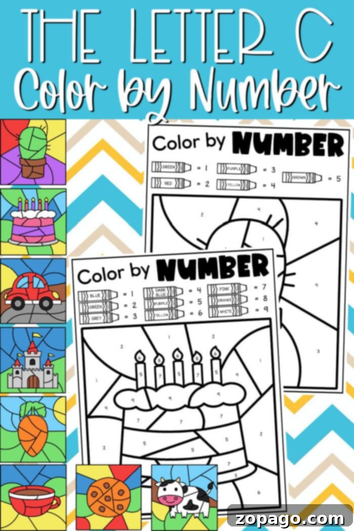Creative Letter C Coloring Printables 2 Vibrant letter c coloring pages designed for preschool learning