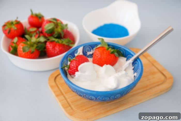 Quick and Colorful Patriotic Desserts 3 how to melt white chocolate chips