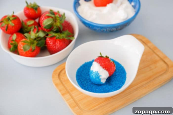 Quick and Colorful Patriotic Desserts 4 red white and blue strawberries