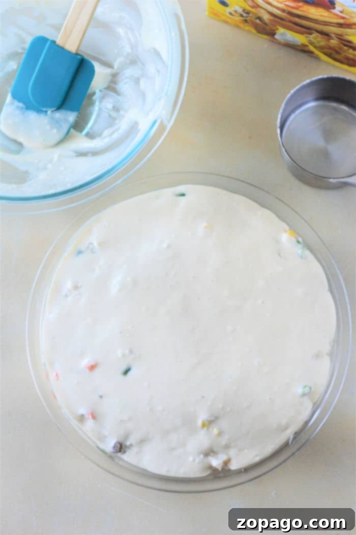 A close-up view of a freshly baked Bisquick Chicken Pot Pie, featuring a perfectly browned and textured top crust, ready to be sliced.