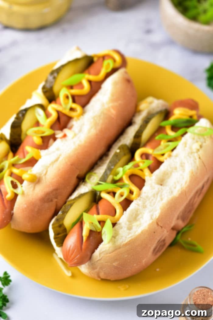 Crafting Your Perfect Hot Dog Mustard 6 A perfectly prepared hot dog topped with rich, homemade mustard, nestled in a bun, ready to be enjoyed.