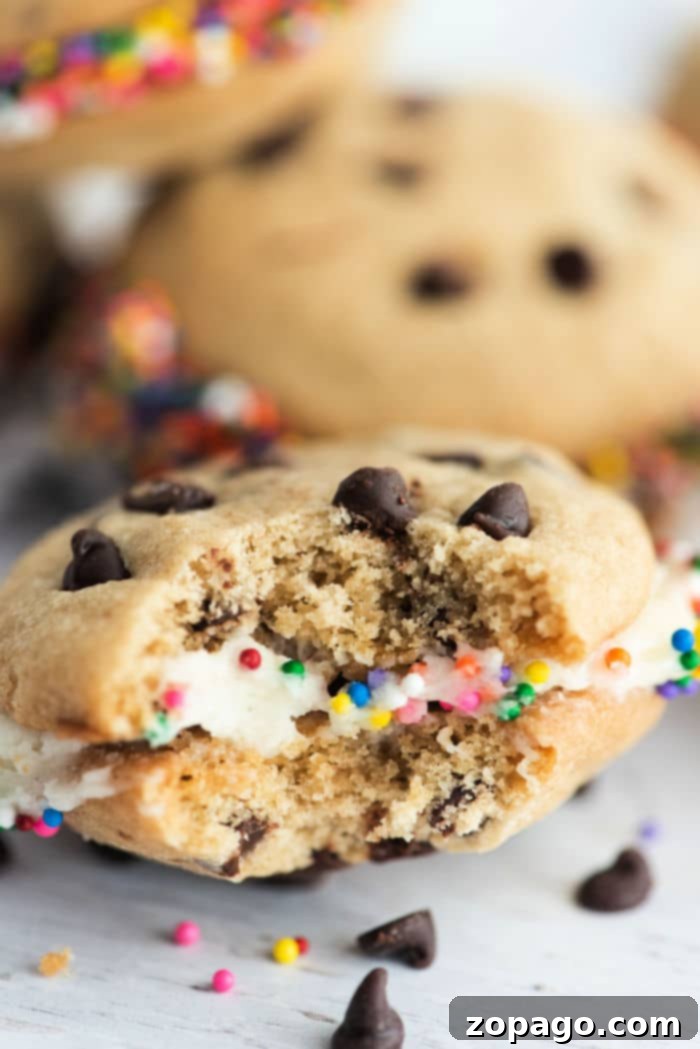 Ultimate Dairy-Free Chocolate Chip Cookies 7 Delicious dairy-free chocolate chip cookie sandwich with frosting and sprinkles
