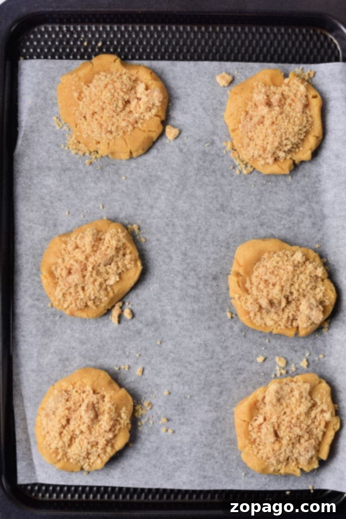 Cinnamon Streusel Coffee Cookies 4 Crumb Cake Cookie Recipe with powdered sugar glaze
