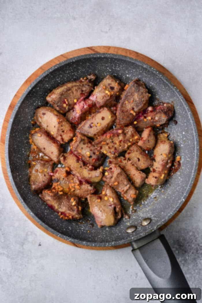 Delicious Pork Liver: Easy Recipes & Expert Tips 5 Pork Liver cooked on the stovetop with seasonings