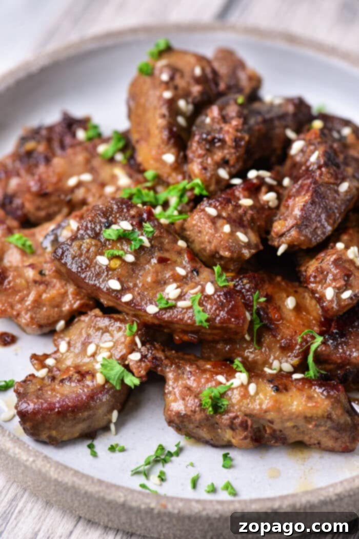 Delicious Pork Liver: Easy Recipes & Expert Tips 7 Close-up of a plate of pan-fried pork liver