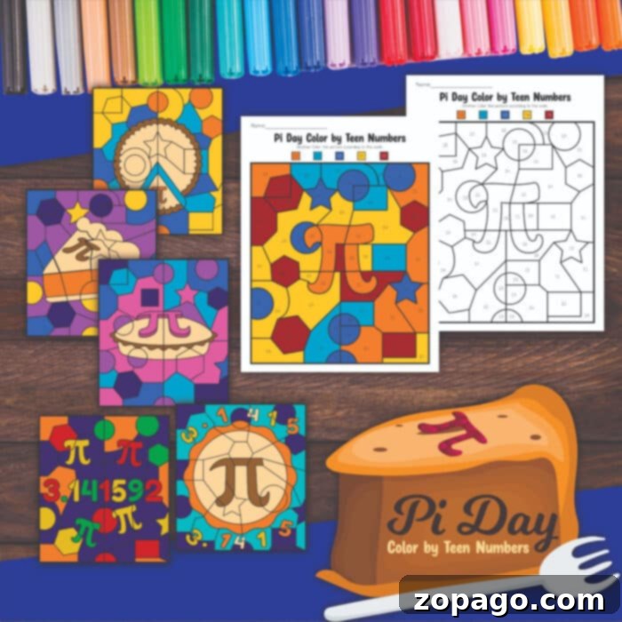 Free Pi Day Printable Fun 7 Collection of coloring pages for Pi Day
