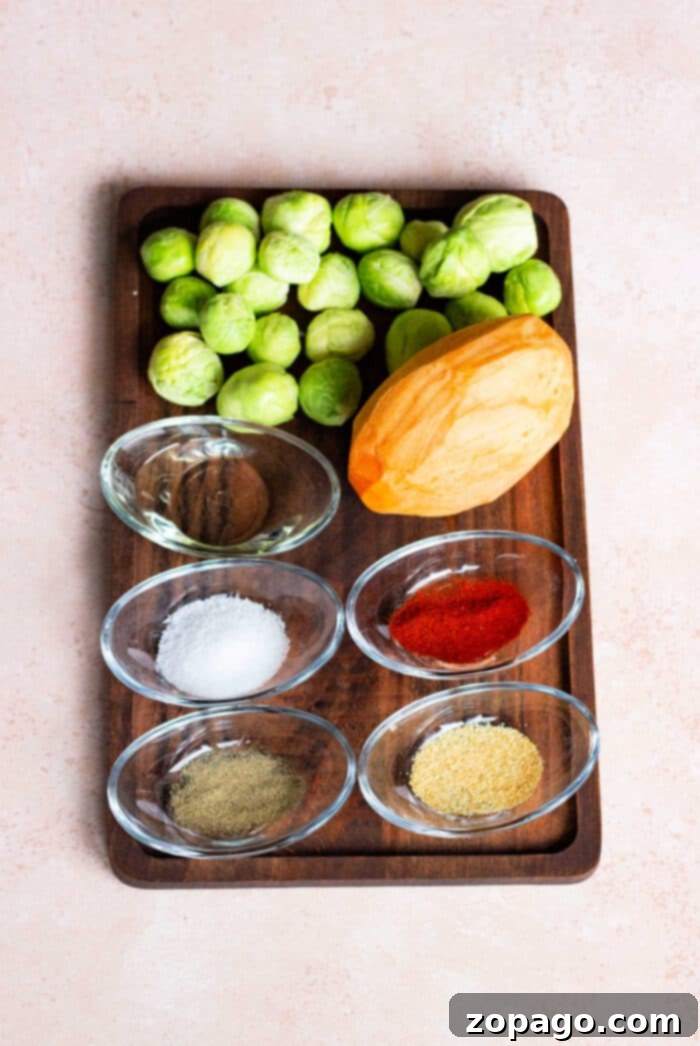 Crispy Air Fryer Brussels Sprouts and Sweet Potatoes 3 Perfectly Roasted Brussel Sprouts and Sweet Potatoes