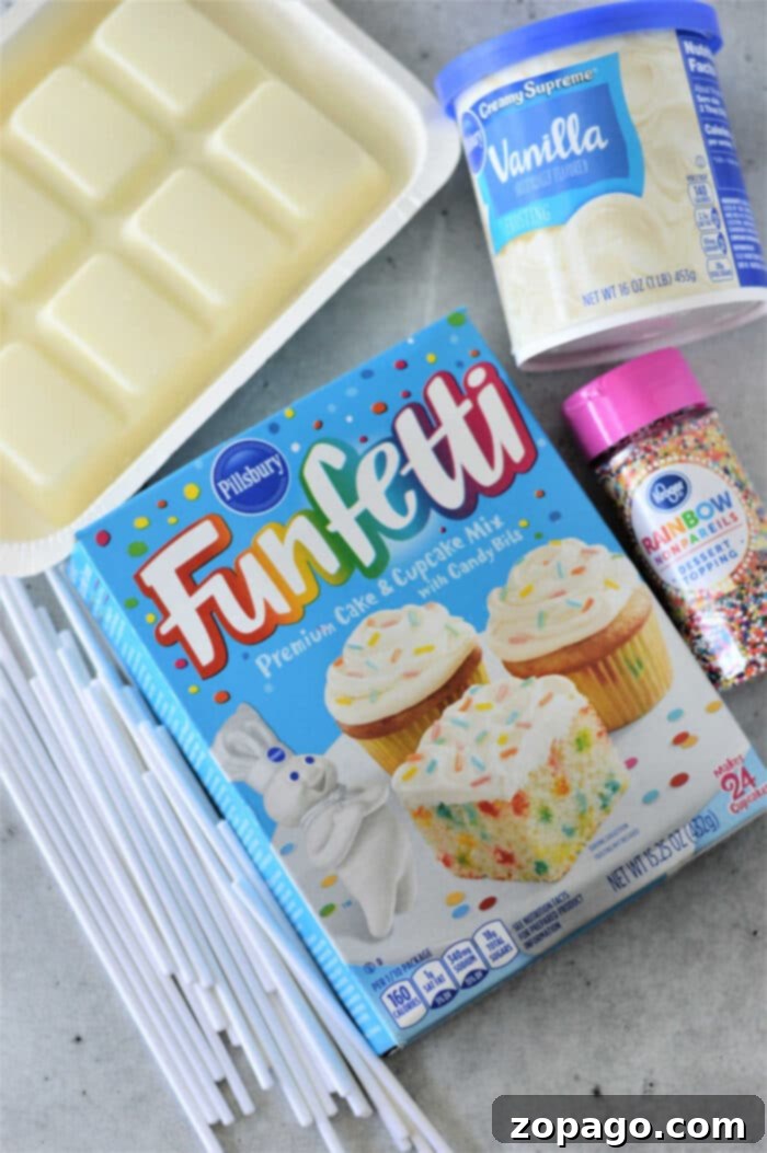 Effortless Cake Pops from a Box Mix 3 Funfetti Cake Pops