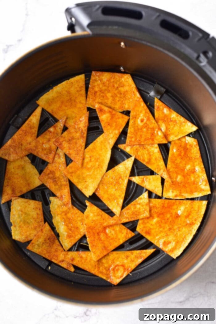 Crispy Air Fryer Tortilla Chips 6 How to make tortilla chips in the air fryer