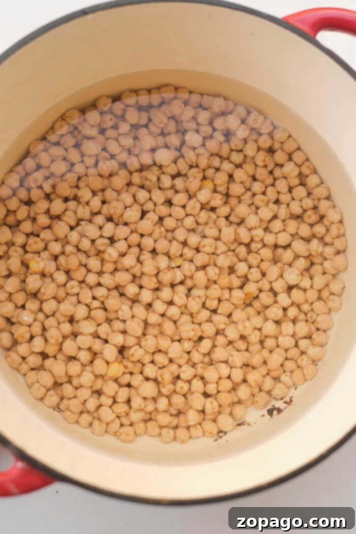 How do You Cook Dried Garbanzo Beans – a close-up of dried garbanzo beans waiting to be cooked.