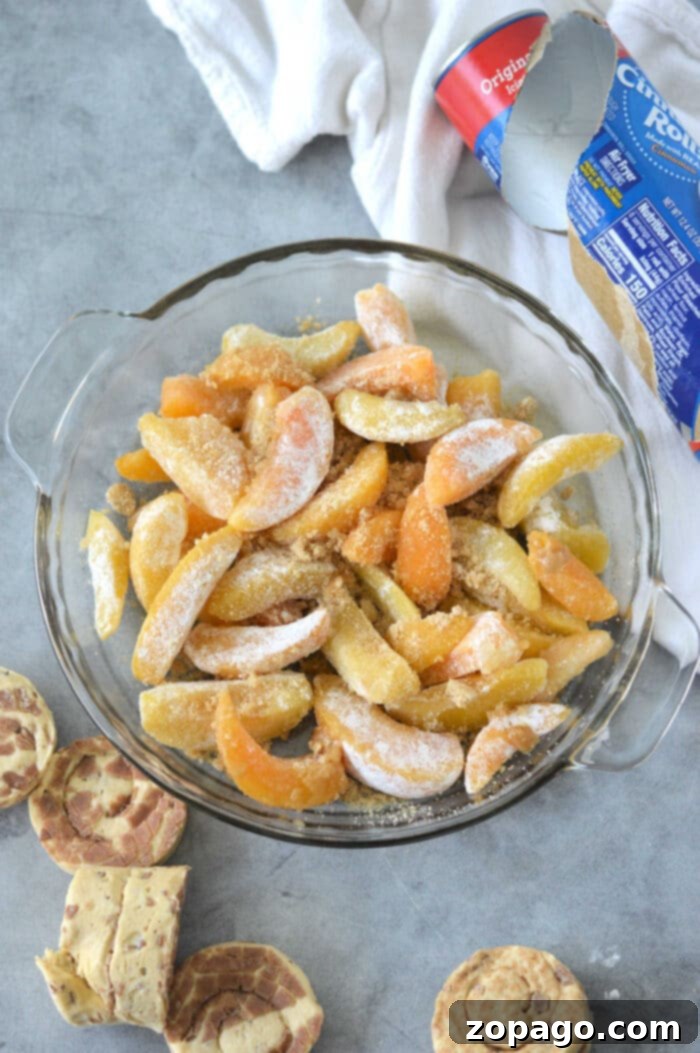 Cinnamon Swirl Peach Cobbler 4 Cobbler with Frozen Peaches