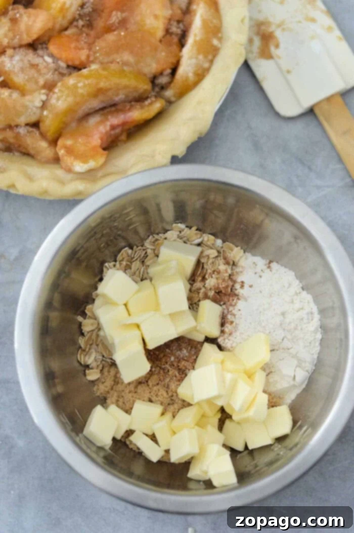 Pantry Peach Pie 8 A simple guide on how to make pie with canned fruit, featuring fresh peaches and pie ingredients.