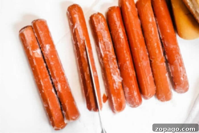 Perfect Toaster Oven Hot Dogs 4 Close-up of crispy hot dogs cooked in a toaster oven.