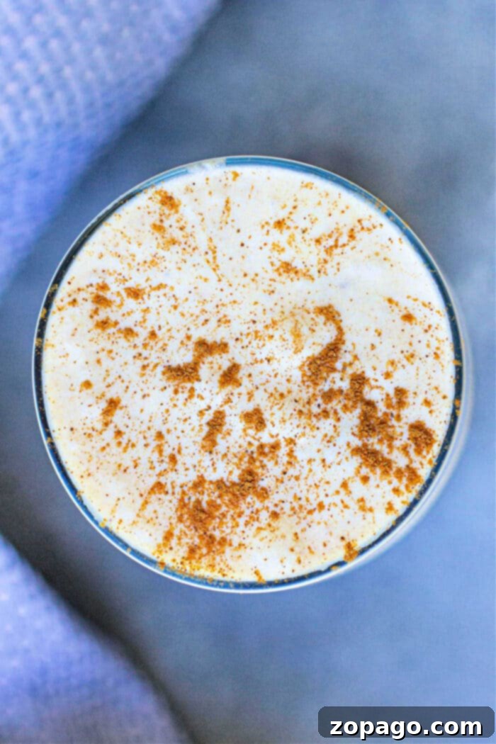 Spiced Pumpkin Cold Foam 2 Homemade Pumpkin Cream Cold Foam topping a coffee, garnished with cinnamon