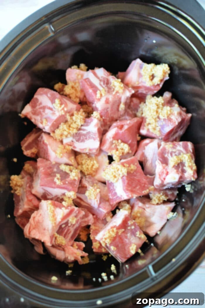 Melt-In-Your-Mouth Crockpot BBQ Riblets 4 How to Cook Riblets in a Crockpot: Step-by-step visuals
