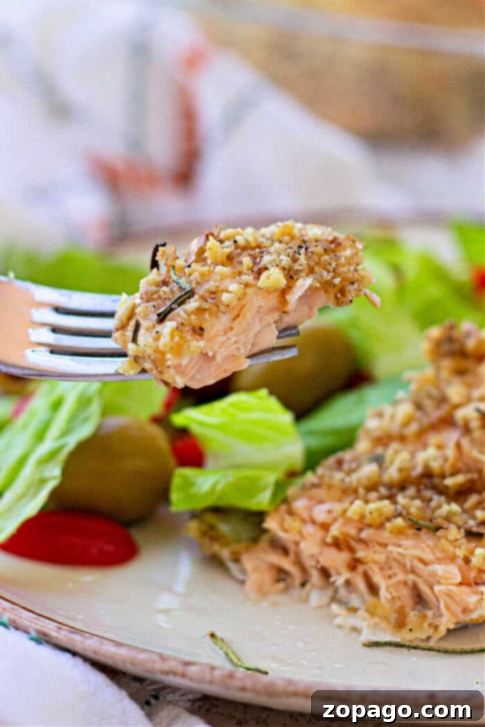 Golden Pecan Crusted Oven Trout 6 Pecan Crusted Trout plated beautifully, ready to be enjoyed.